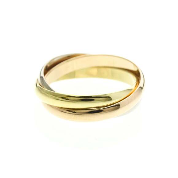Cartier 3 Band Trinity Ring in 18K Solid Gold Size 4 – ASSAY CARTIER 18k Gold Trinity Ring